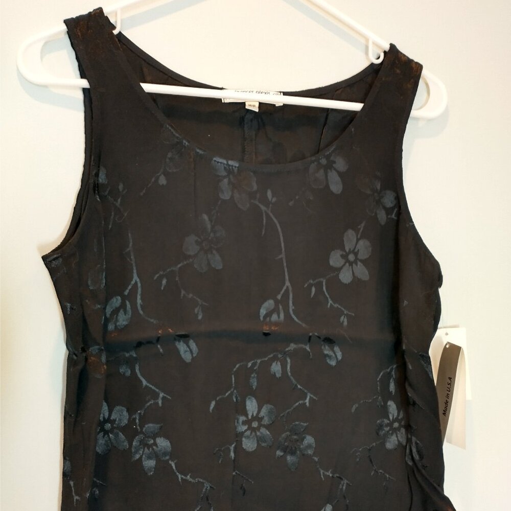 NWT Spencer Alexis Petites Floral Brocade Tank Top Size MP
